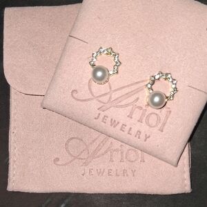 Gold and Silver Fashion Pearl Earrings